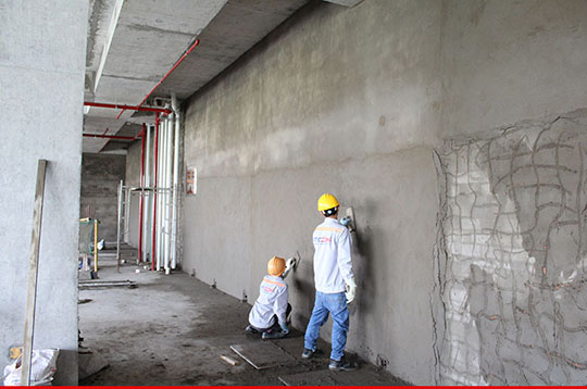 Hoàn thiện công trình: xây, trát, ốp lát, lắp đặt nội – ngoại thất